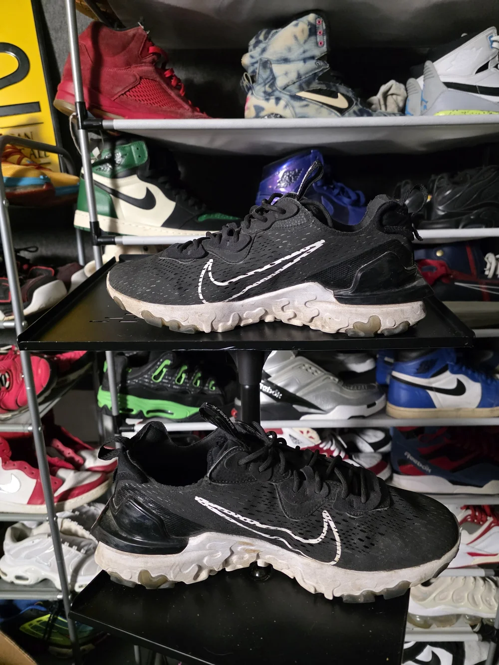 🔥 Nike Black White React Vision DMSX Men Size 11 Running Shoes